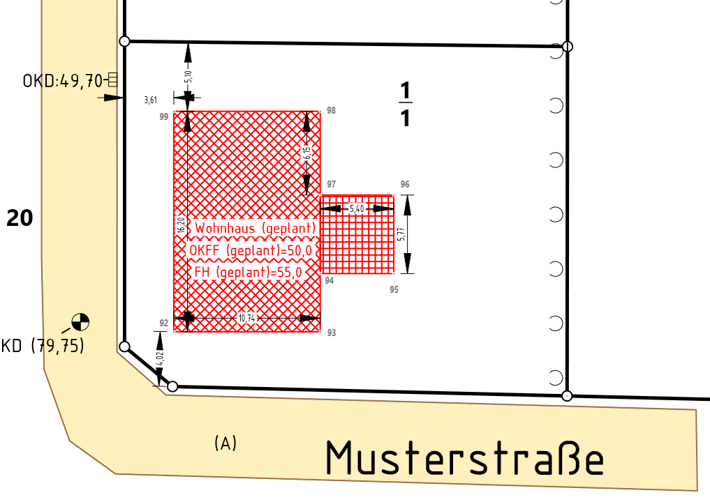 Beispiel Absteckung