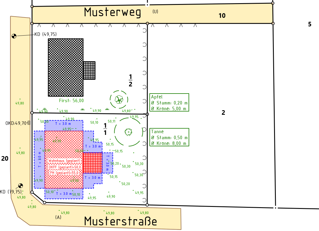 Beispiel Lageplan